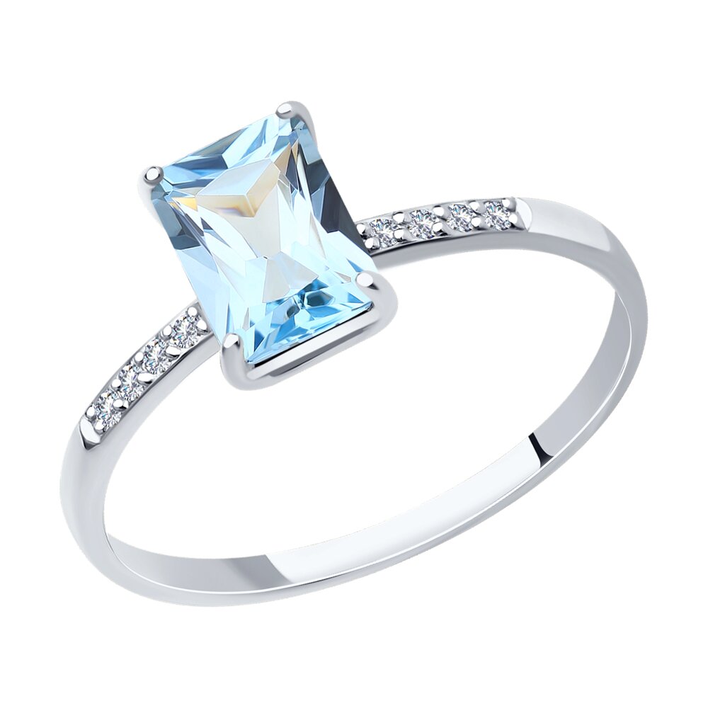 

Кольцо из золото р. 17 SOKOLOV 71-00007-3, бриллиант/топаз, 71-00007-3