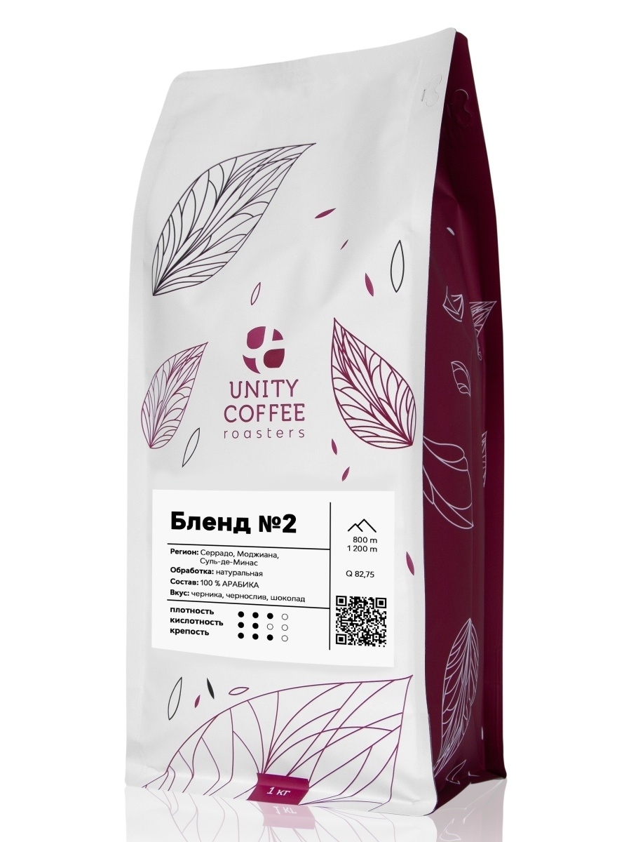 

Зерновой кофе Unity Coffee Бленд№2 1000гр