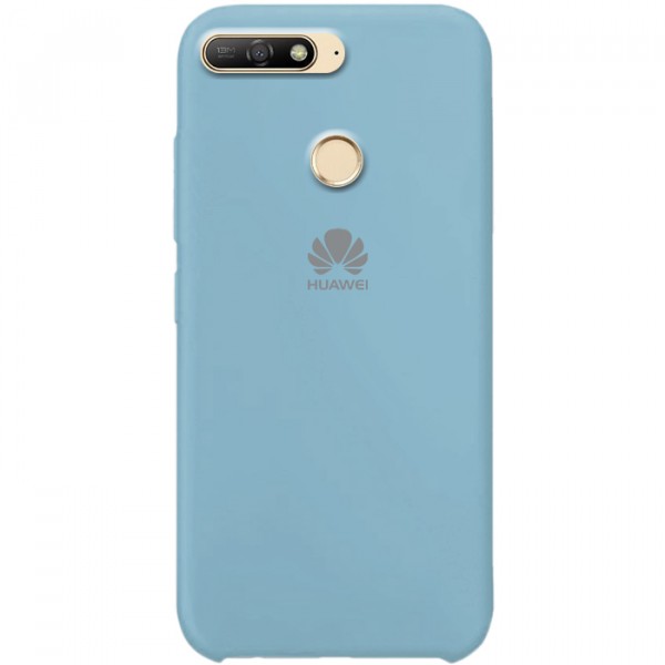 фото Cиликоновый чехол soft touch для huawei honor 7a pro / y6 prime 2018 (light blue) epik