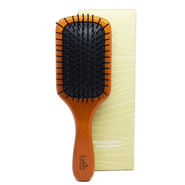 фото Расческа для волос la'dor wooden paddle brush middle