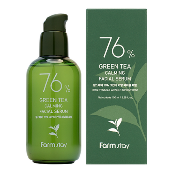 Купить Сыворотка для лица FarmStay 76% Green Tea Calming Facial Serum с зеленым чаем, 100 мл, 691901