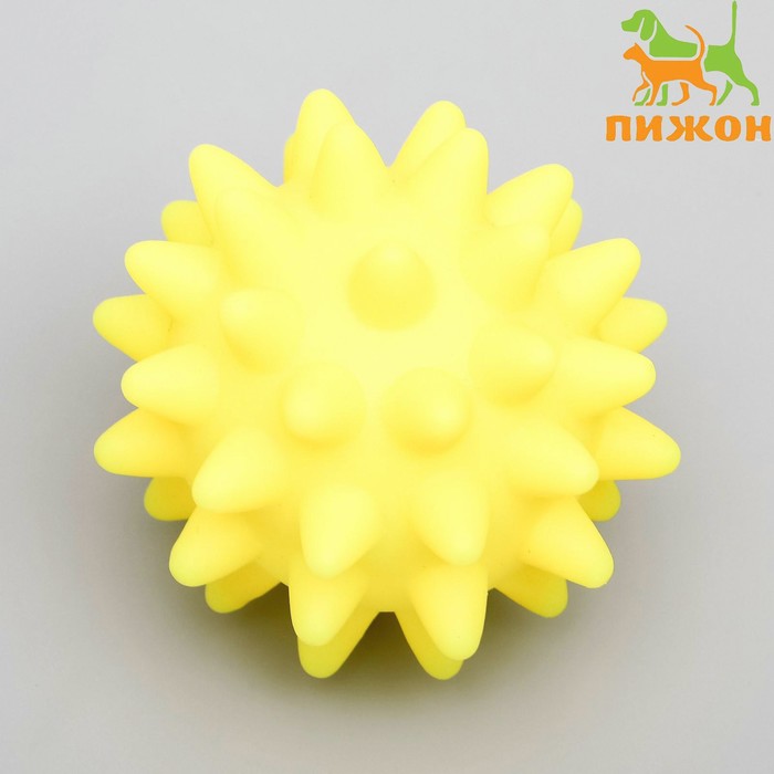 

Игрушка для собак Пижон Мяч с шипами желтая 6,5 см