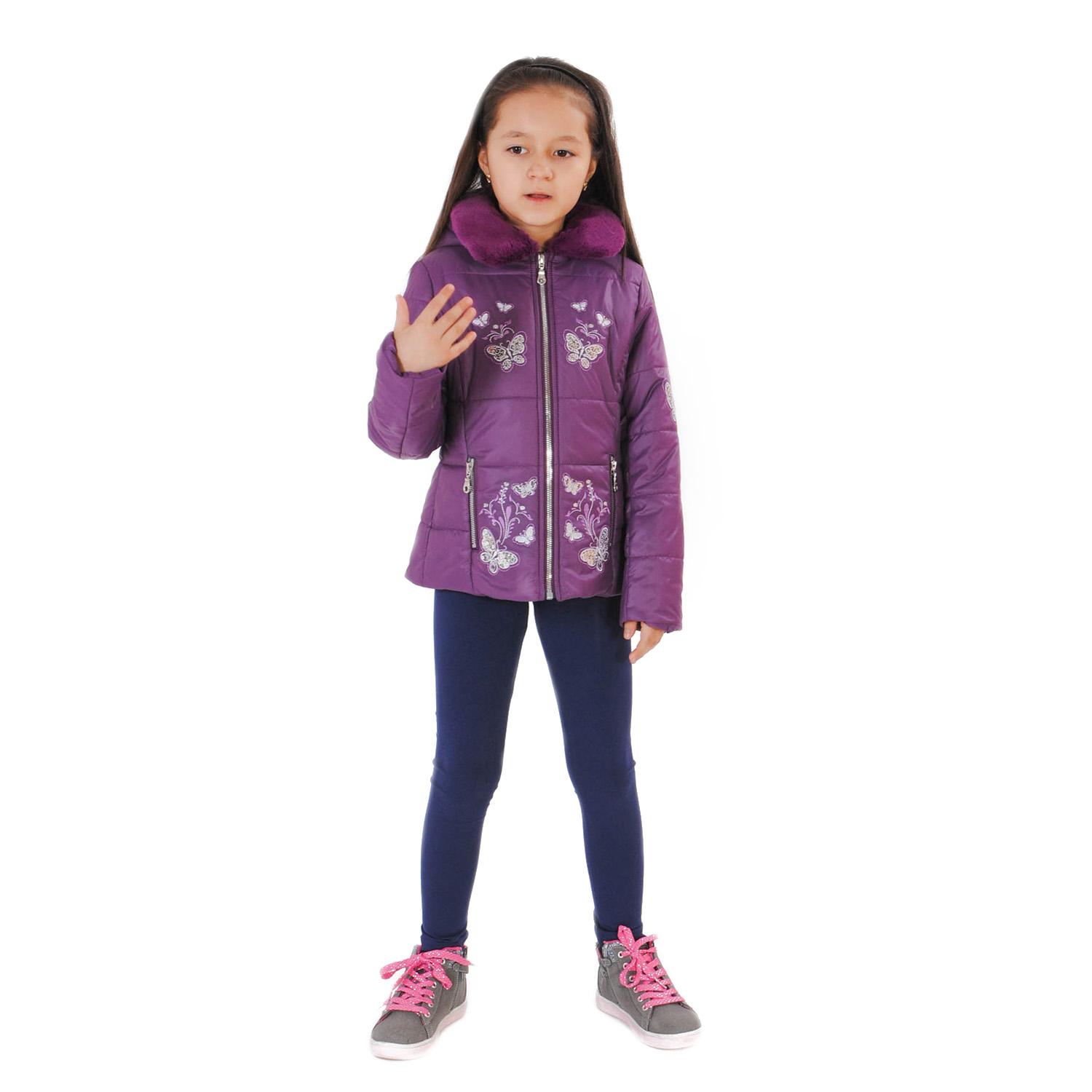 фото Куртка милашка сьюзи, цвет: фиолетовый р.128