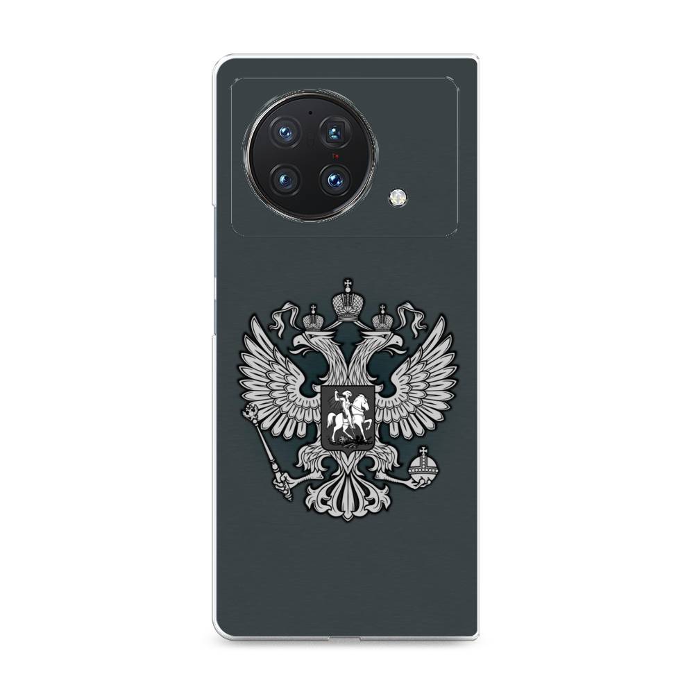 фото Силиконовый чехол "герб россии серый" на vivo x fold awog
