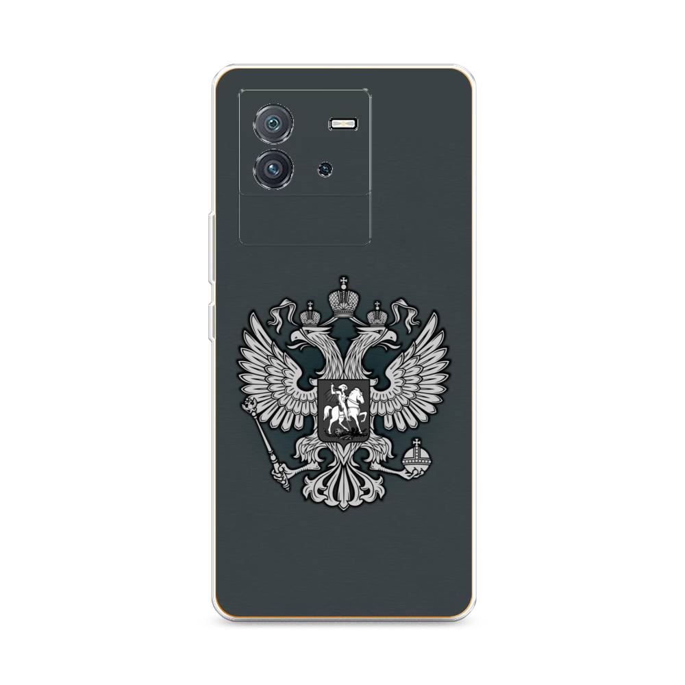 фото Силиконовый чехол "герб россии серый" на vivo iqoo neo 6 awog