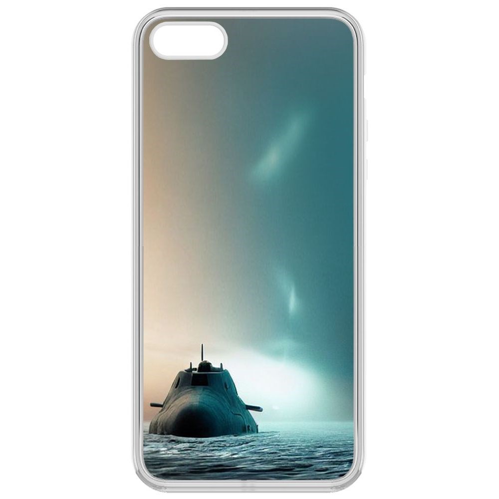 

Чехол-накладка Krutoff Clear Case Подлодка для iPhone 5, Прозрачный