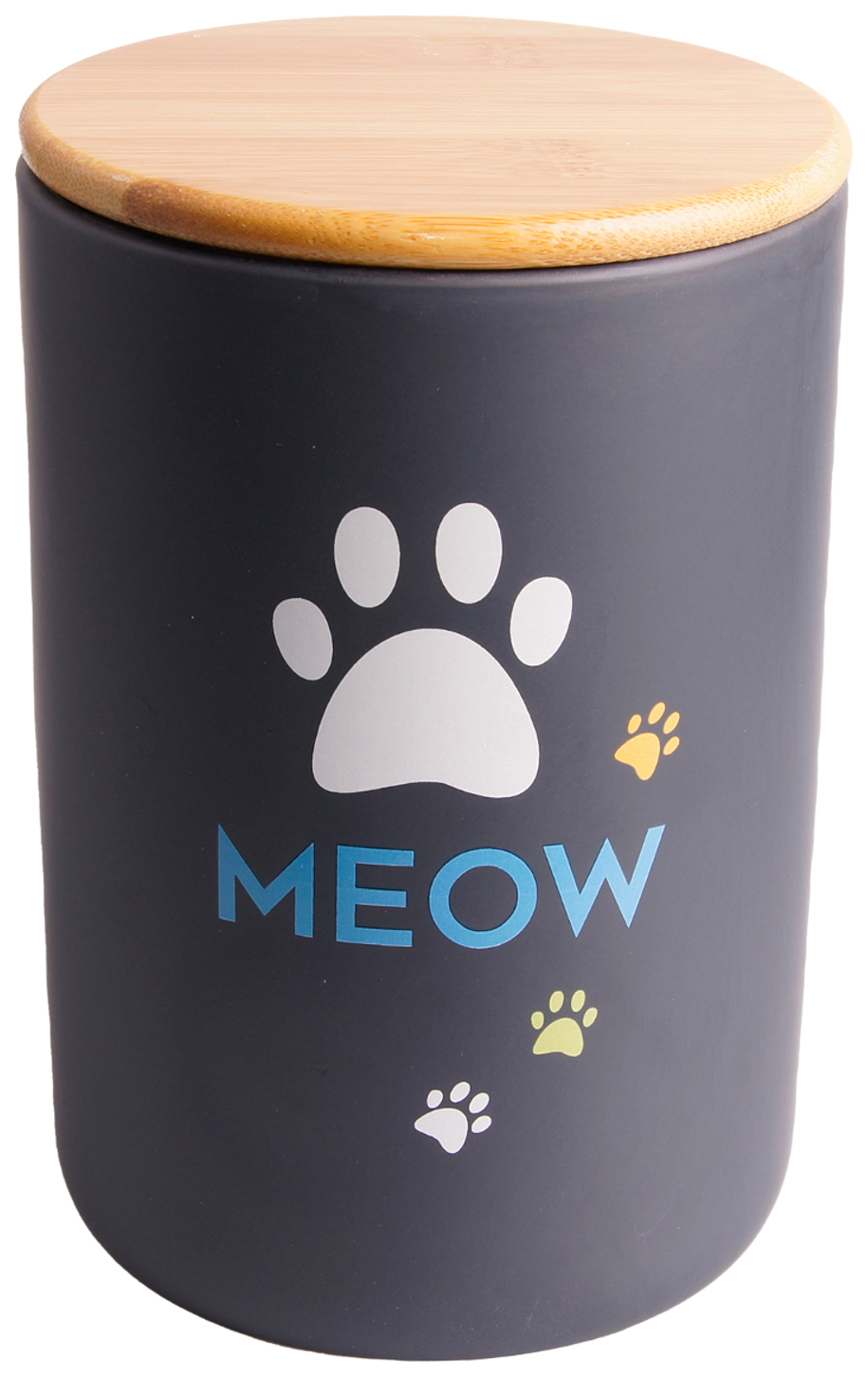 Бокс для хранения корма для кошек Mr. Kranch Meow керамический черный 1,9 л