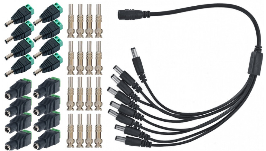 фото Комплект разъёмов carcam для подключения 8 аналоговых камер