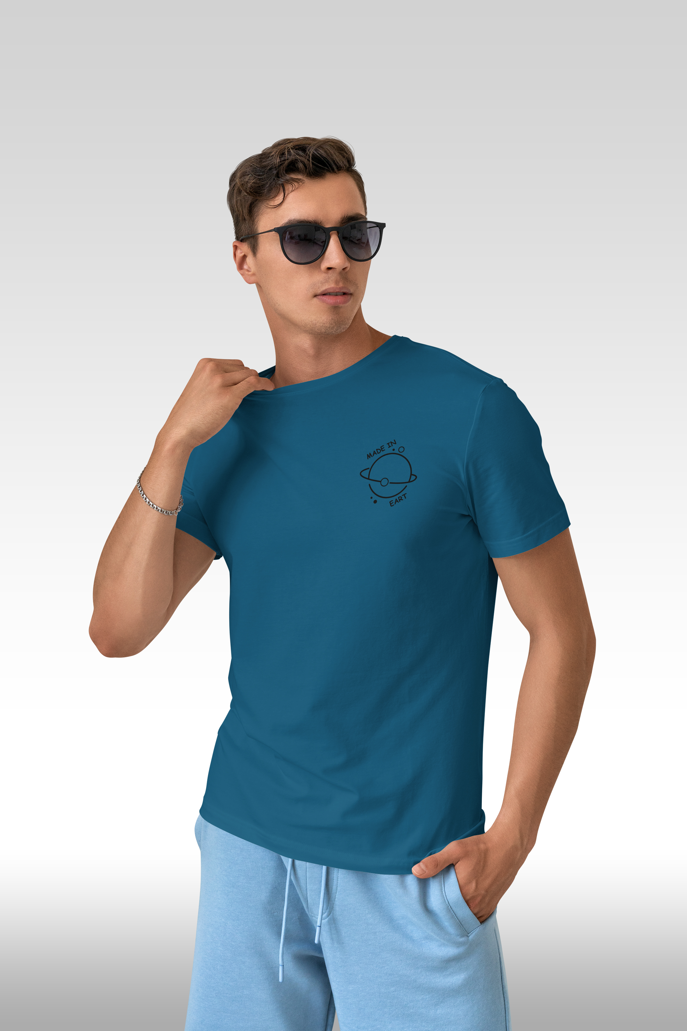 

Футболка мужская BLACKSI 3337 синяя XXL, Синий, 3337