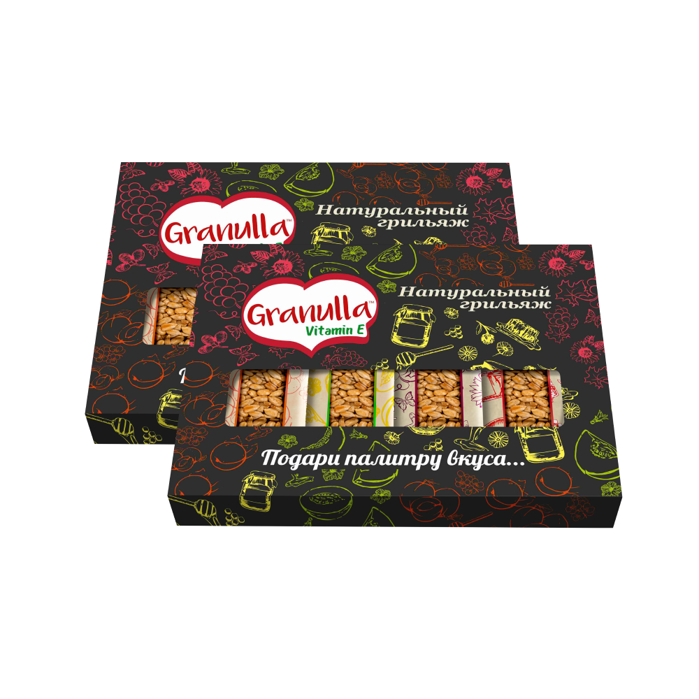 

Натуральный грильяж Granulla подарочный микс, 2 шт по 120 г