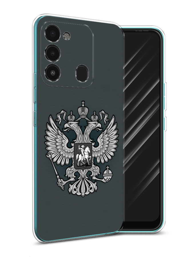 

Чехол Awog на Tecno Spark Go 2022/8С/9 "Герб России серый", Разноцветный, 301250-5
