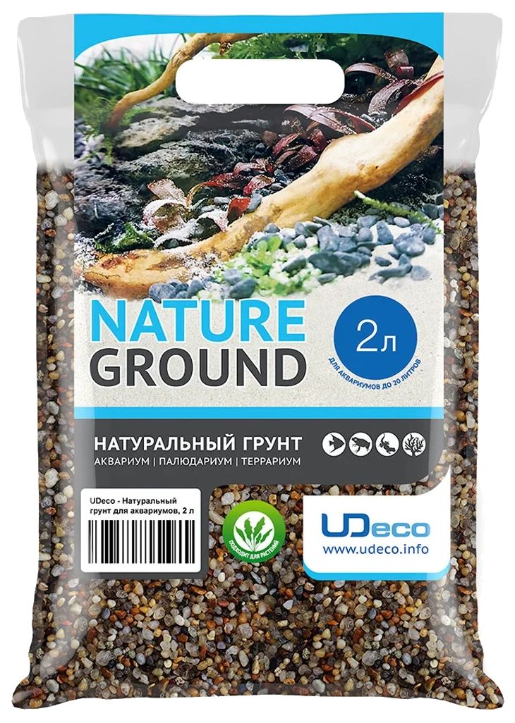 фото Udeco river amber - натуральный грунт "янтарный гравий" д/акв и терр, 2-5 мм, 20 кг nobrand