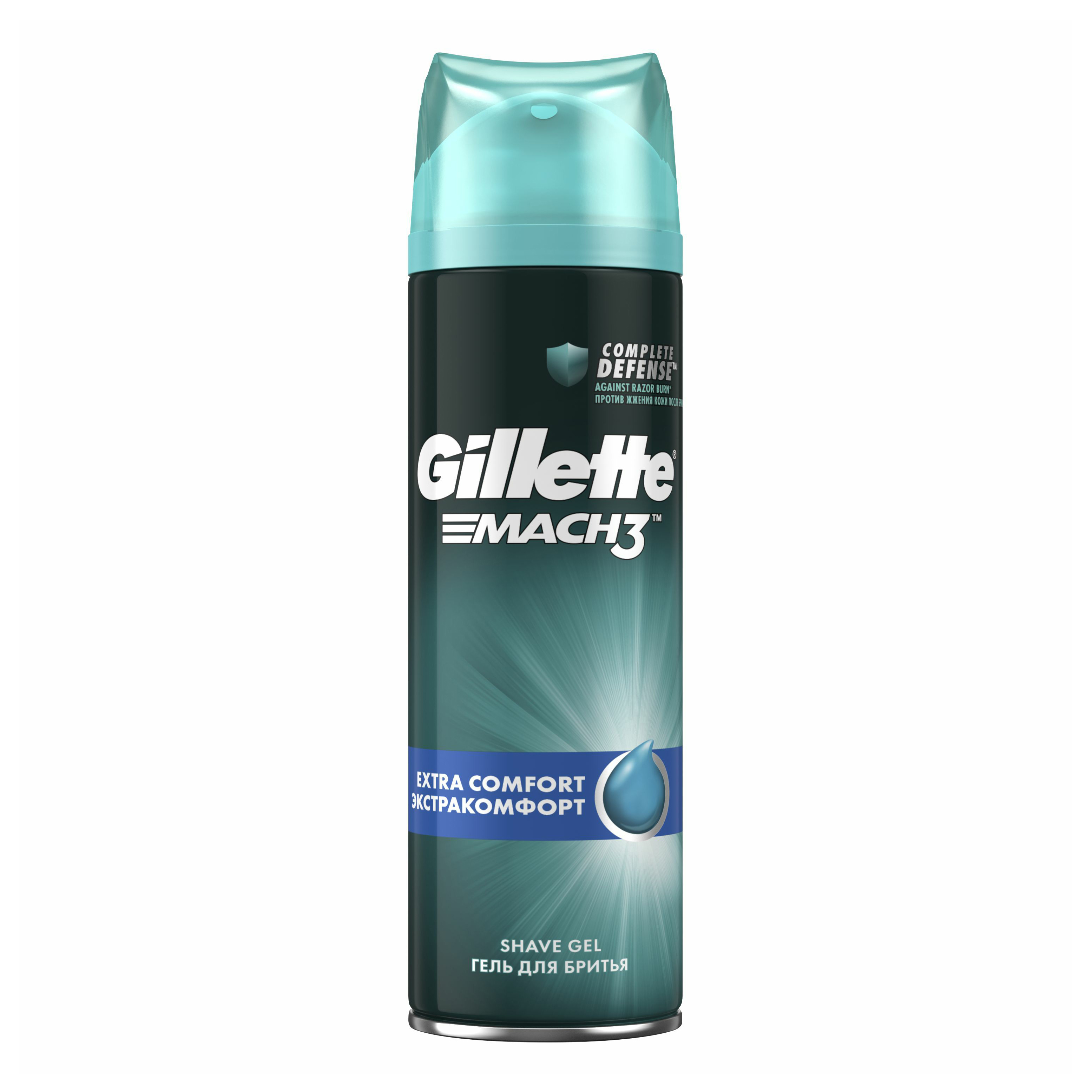 Гель Gillette Mach3 Complete Defense Экстракомфорт для бритья мужской 200мл
