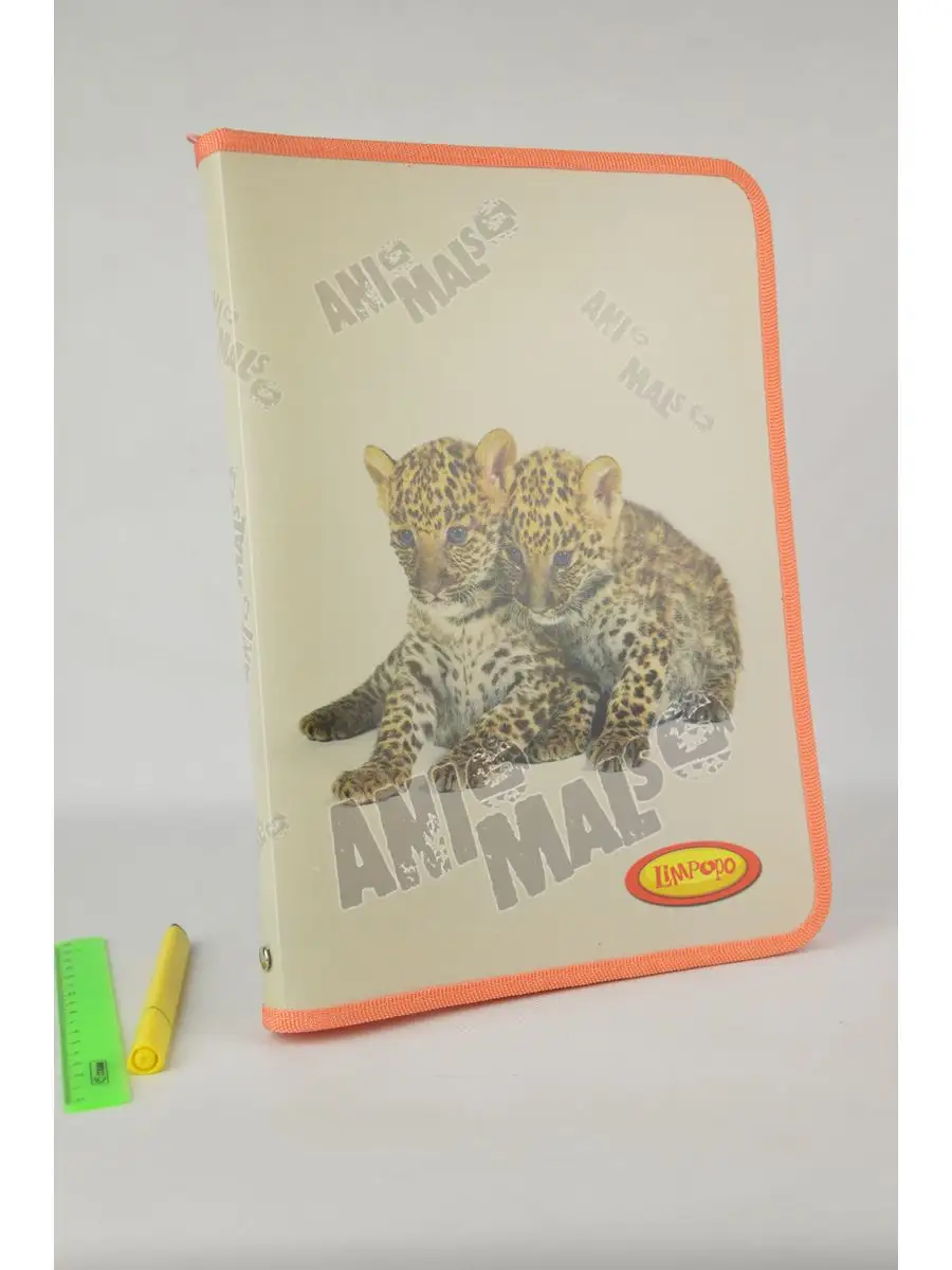 

Папка Лимпопо Animals LPR0512 А4 пластиковая молния вокруг 325х230х25 мм