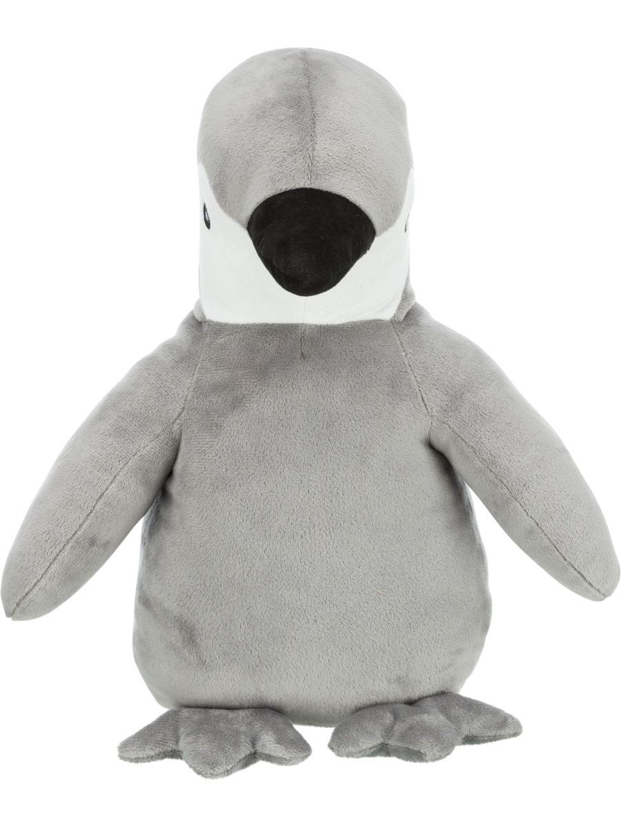фото Мягкая игрушка, игрушка-пищалка для собак trixie пингвин, серый, 38 см
