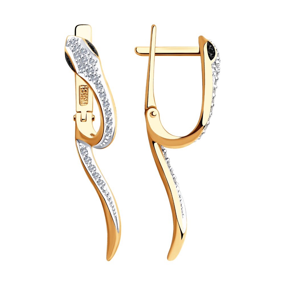 

Серьги из красного золота ЯХОНТ Золотой 231630, бриллиант, 231630