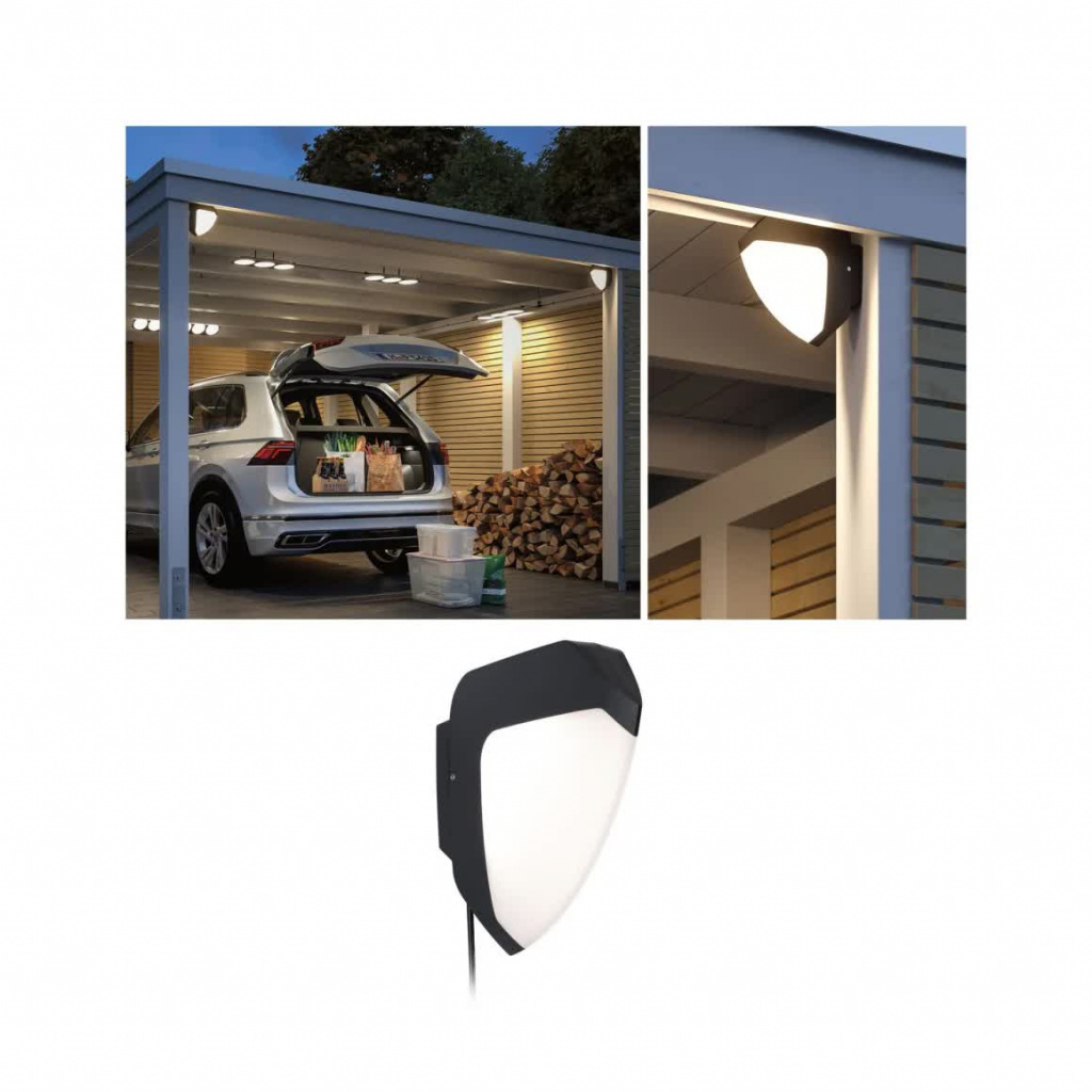 

Светильник настенный уличный Paulmann Park+Light Ikosea 5.6Вт 350Лм 3000К