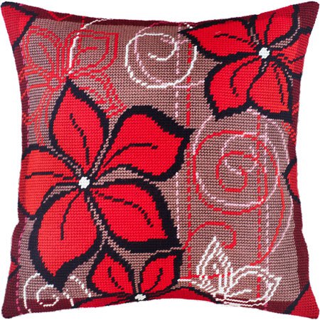 

Borovsky&Sons Чарiвниця, Красные цветы, 40*40 см