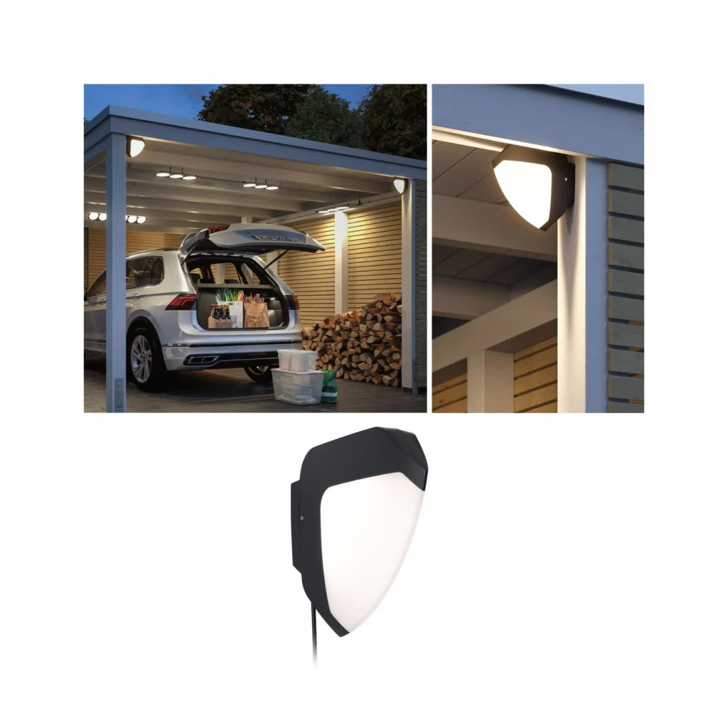 

Светильник настенный уличный Paulmann Park+Light Ikosea 5.6Вт 350Лм 3000К