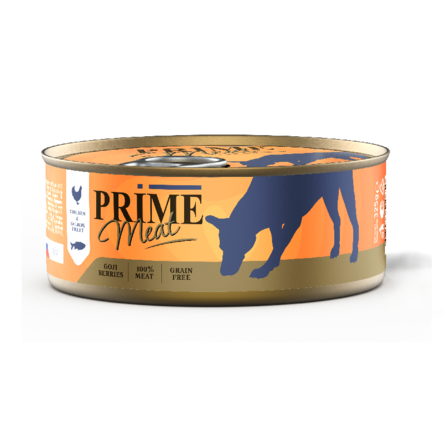 

Prime Курица с лососем, филе в желе, для собак , 325 гр