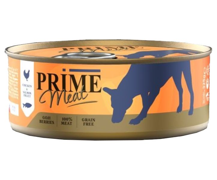 Консервы для собак Prime Курица с лососем в желе, 325 гр