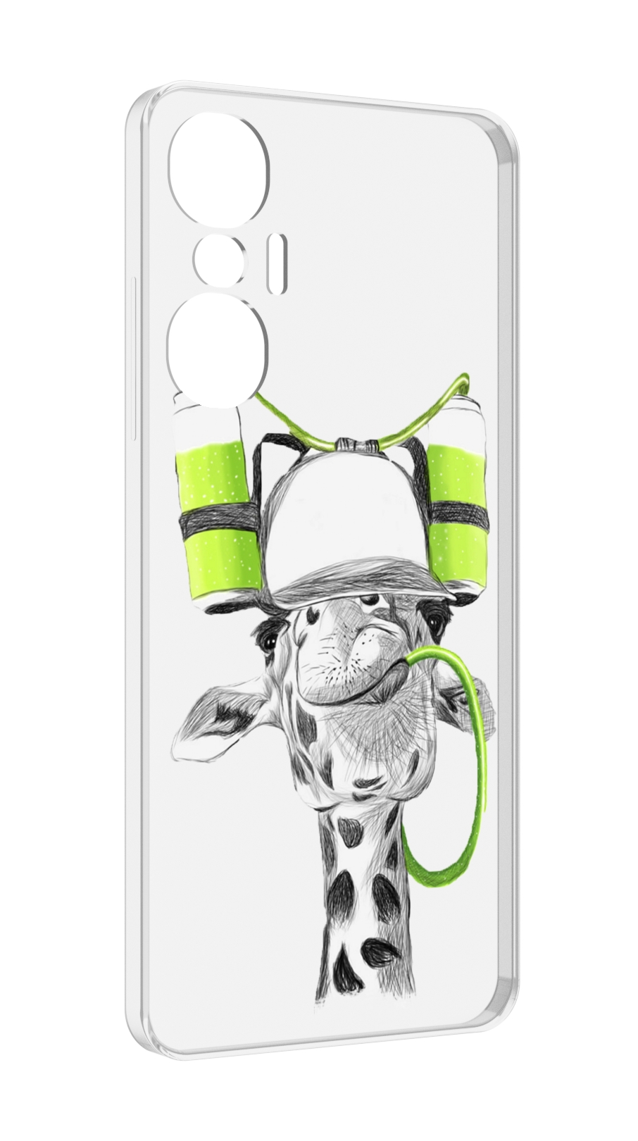 

Чехол MyPads Жираф для Infinix Hot 20S противоударный, Tocco