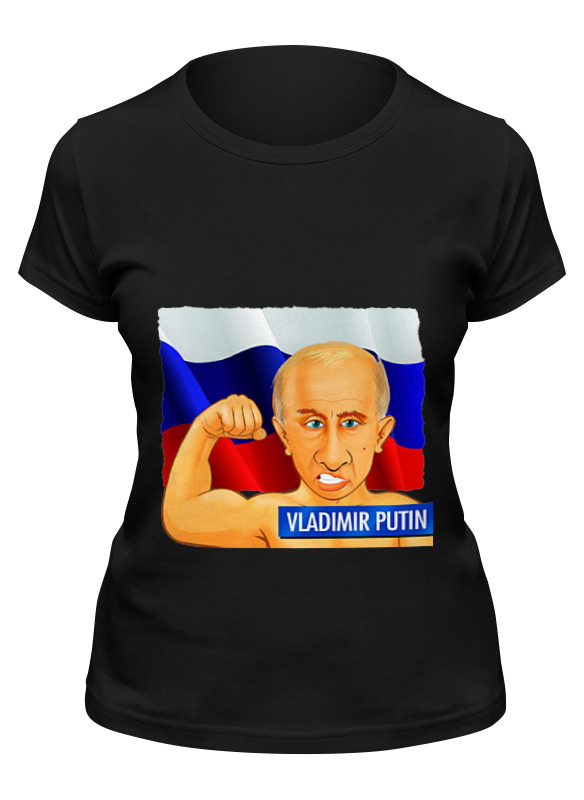 

Футболка женская Printio Putin черная M, Черный, Putin