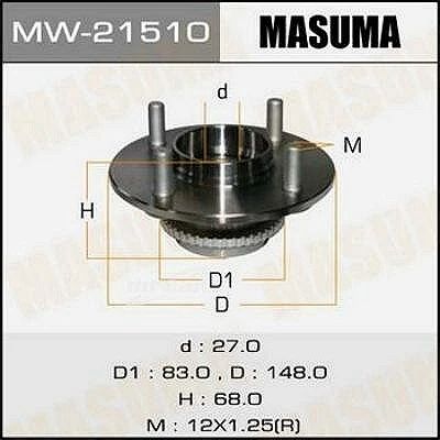 

MASUMA MW-21510 Подшипник зад.ступ.[ступица] () 1шт, Masuma