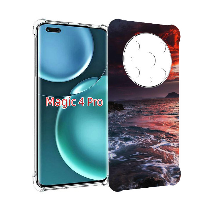 

Чехол MyPads красивый залив для Honor Magic4 Pro, Прозрачный, Tocco
