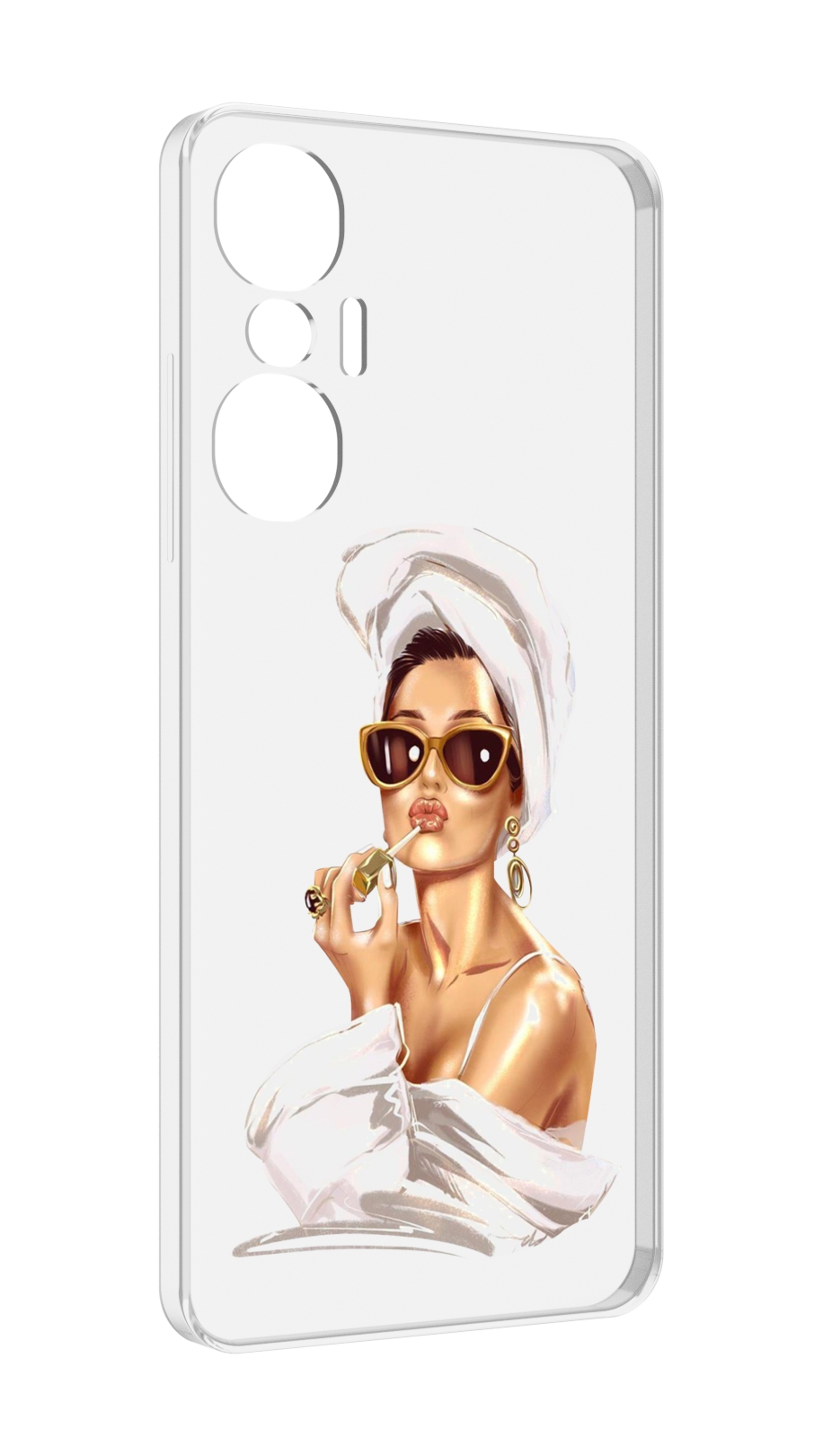 

Чехол MyPads Девушка-утром женский для Infinix Hot 20S противоударный, Tocco
