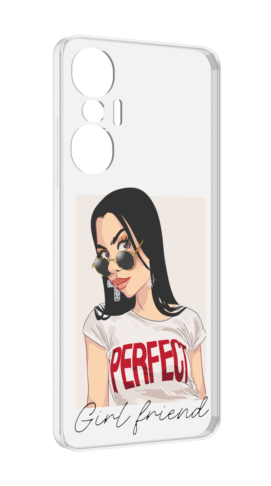 

Чехол MyPads Девушка-с-сережками женский для Infinix Hot 20S противоударный, Tocco