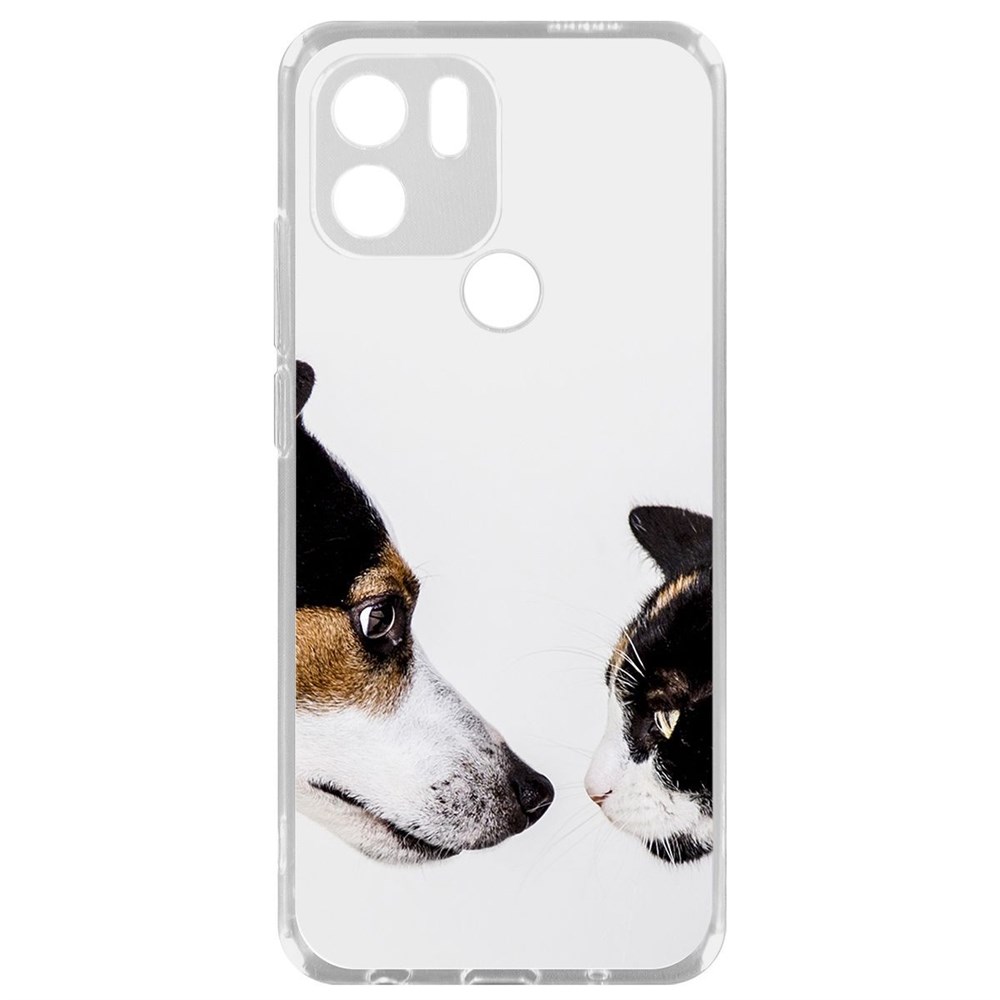 

Чехол-накладка Krutoff Clear Case Собаки против кошек для Xiaomi Redmi A2+, Прозрачный
