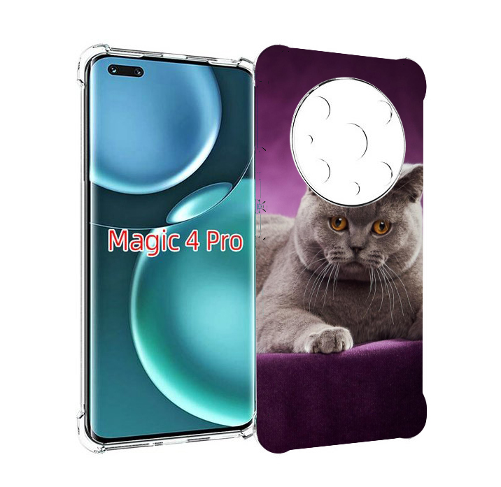 

Чехол MyPads кошка британская короткая для Honor Magic4 Pro, Прозрачный, Tocco