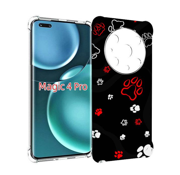 

Чехол MyPads кошачьи-лапки для Honor Magic4 Pro, Прозрачный, Tocco