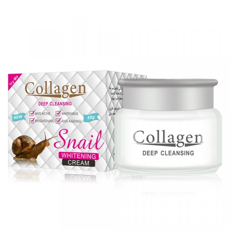 фото Крем try me collagen для лица с муцином улитки и коллагеном 80 г