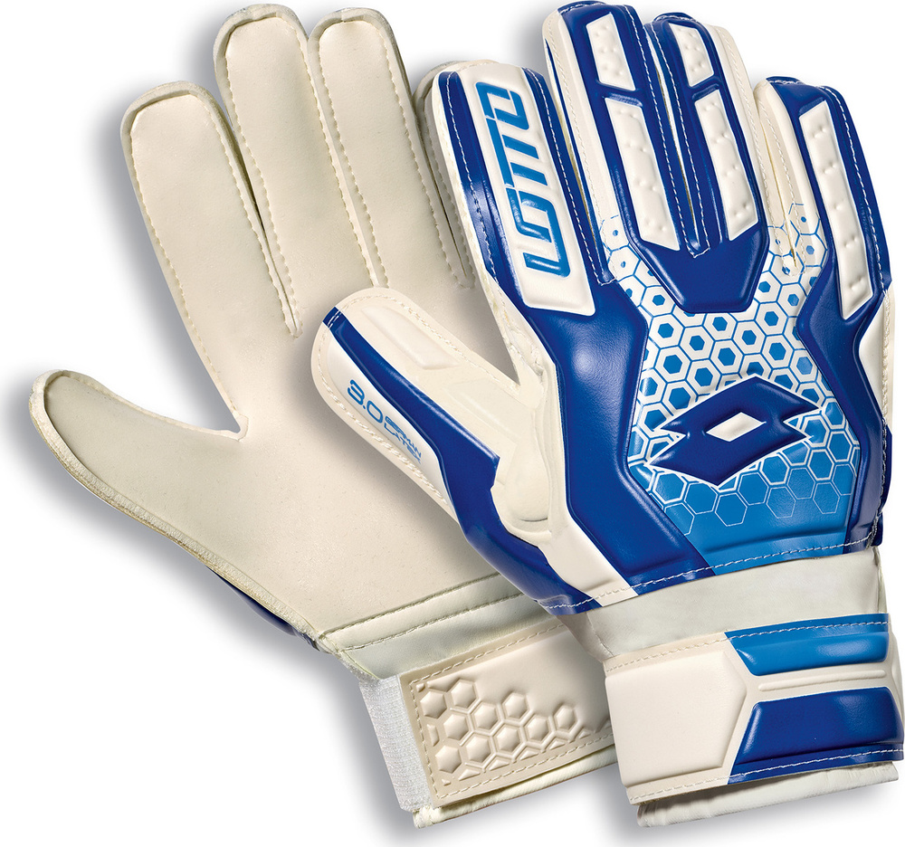 LOTTO GLOVE GK SPIDER 900 JR, перчатки вратарские дет. (1ZY) бел/син, 6