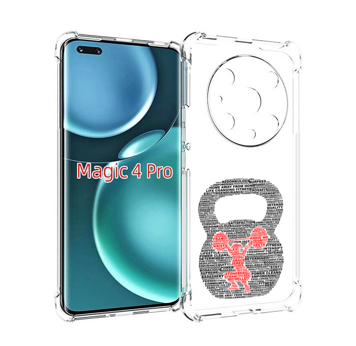 

Чехол MyPads бодибилдинг гиря из слов для Honor Magic4 Pro, Прозрачный, Tocco