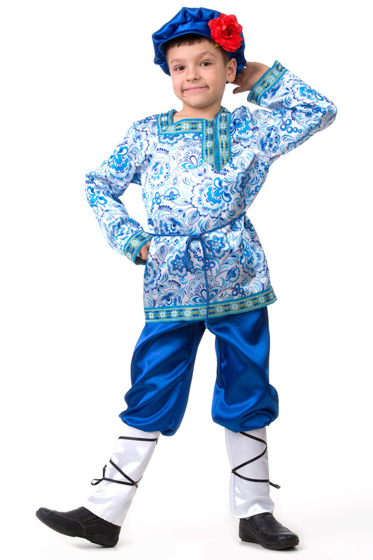 Карнавальный костюм Batik Вася-Василёк 5213 цв.мультиколор р.134 карнавальный костюм детский вестифика гжель мальчик синий белый 152