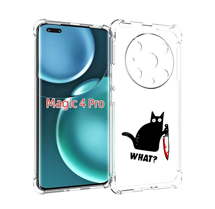 

Чехол MyPads котик-убийца для Honor Magic4 Pro, Прозрачный, Tocco