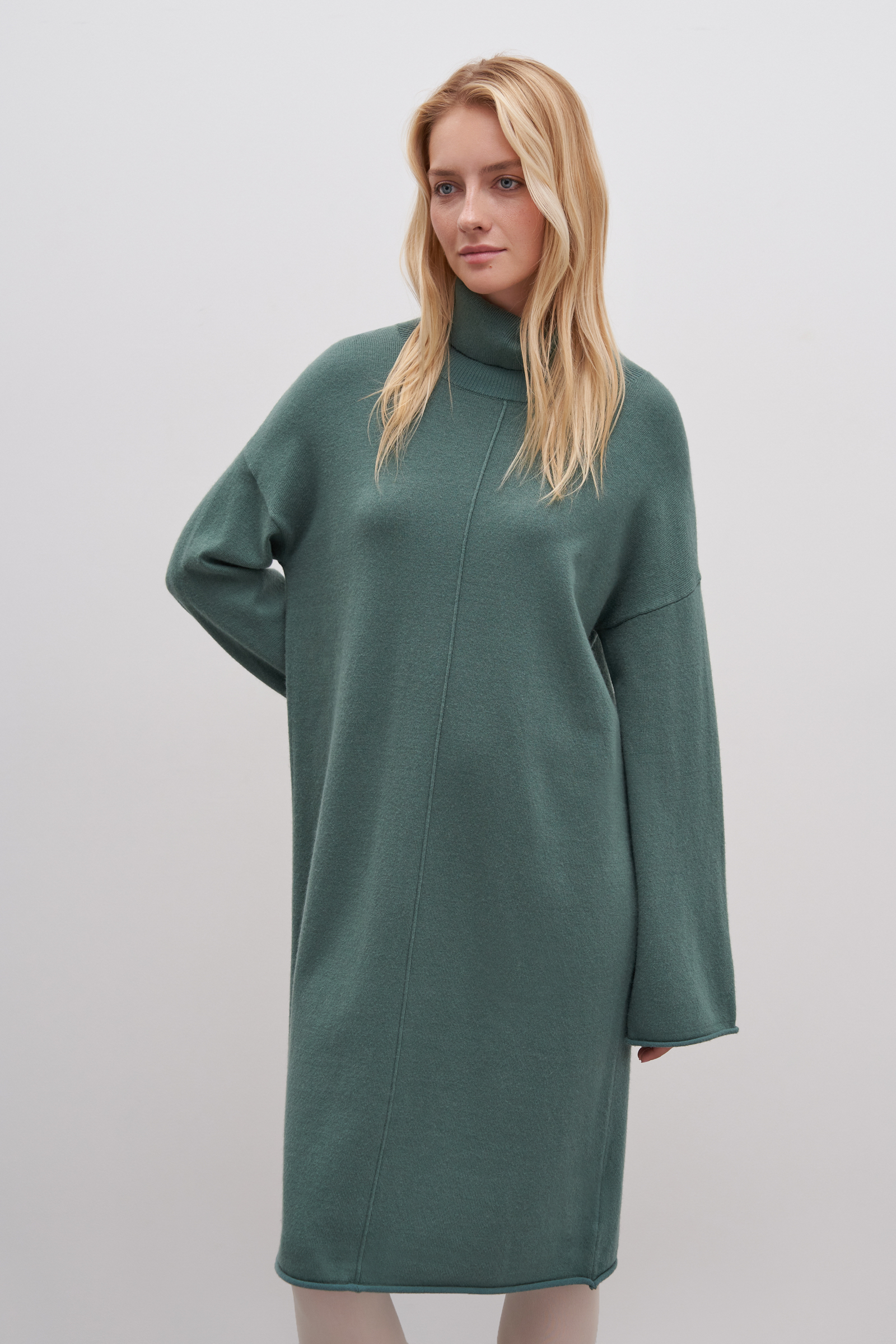 Платье женское Finn Flare FAC11162 зеленое XS