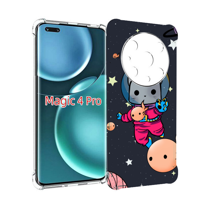 

Чехол MyPads котик-с-рыбкой-в-космосе для Honor Magic4 Pro, Прозрачный, Tocco