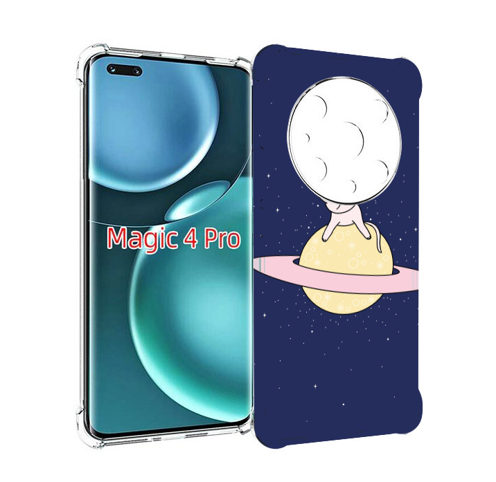 

Чехол MyPads котик на планете для Honor Magic4 Pro, Прозрачный, Tocco