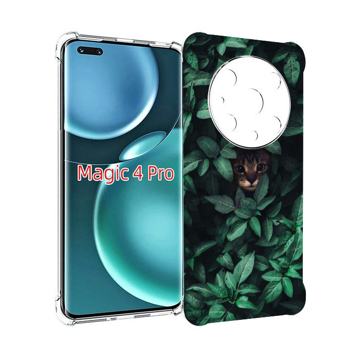 

Чехол MyPads котенок в листьях для Honor Magic4 Pro, Прозрачный, Tocco