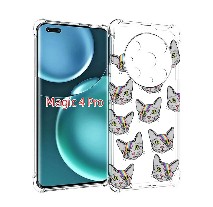 

Чехол MyPads кот-с-молнией-на-лбу для Honor Magic4 Pro, Прозрачный, Tocco