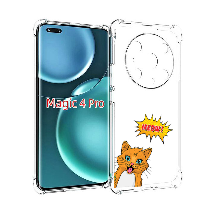 

Чехол MyPads кот-мяу детский для Honor Magic4 Pro, Прозрачный, Tocco