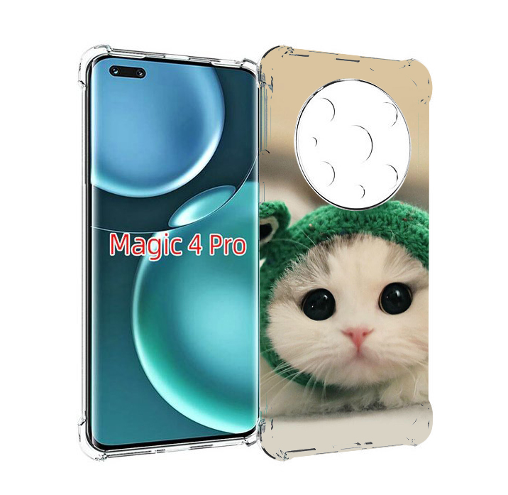 

Чехол MyPads кот-лягушка детский для Honor Magic4 Pro, Прозрачный, Tocco