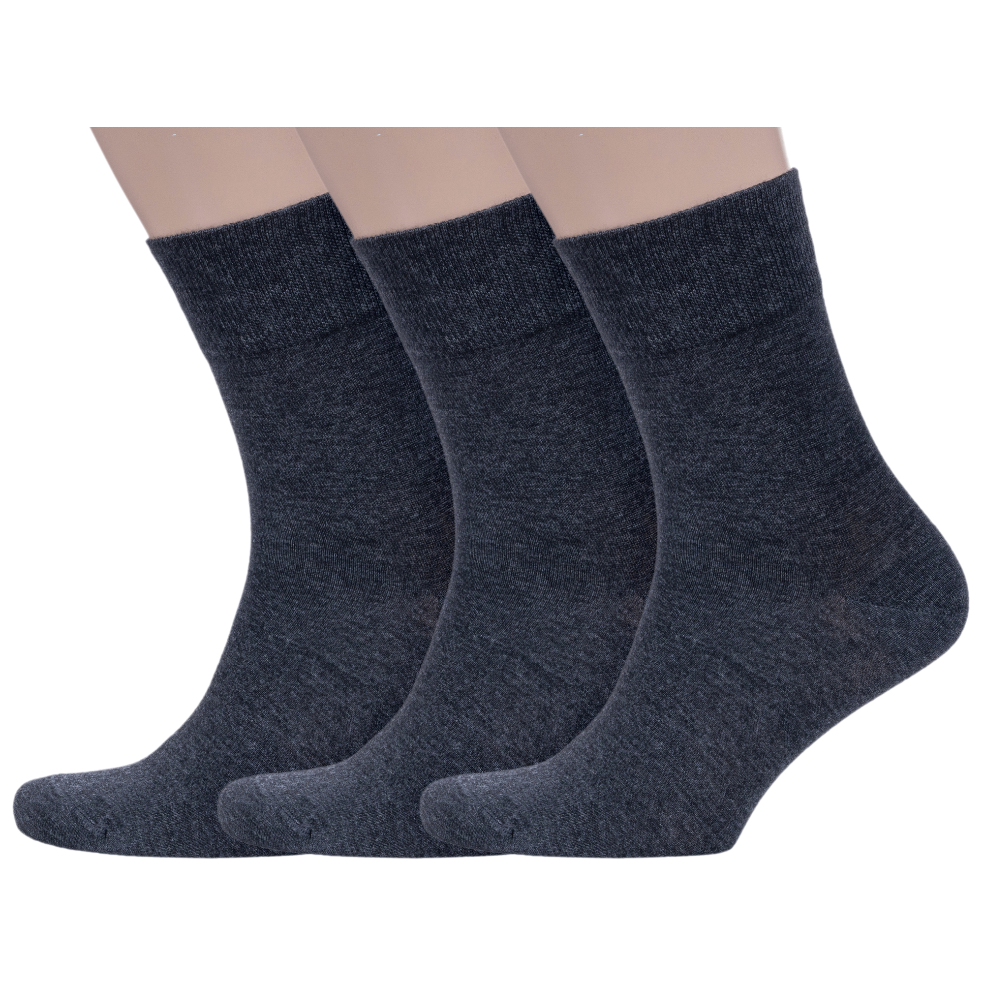 

Комплект носков мужских Grinston socks 3-15D1 серых 27, Серый, 3-15D1