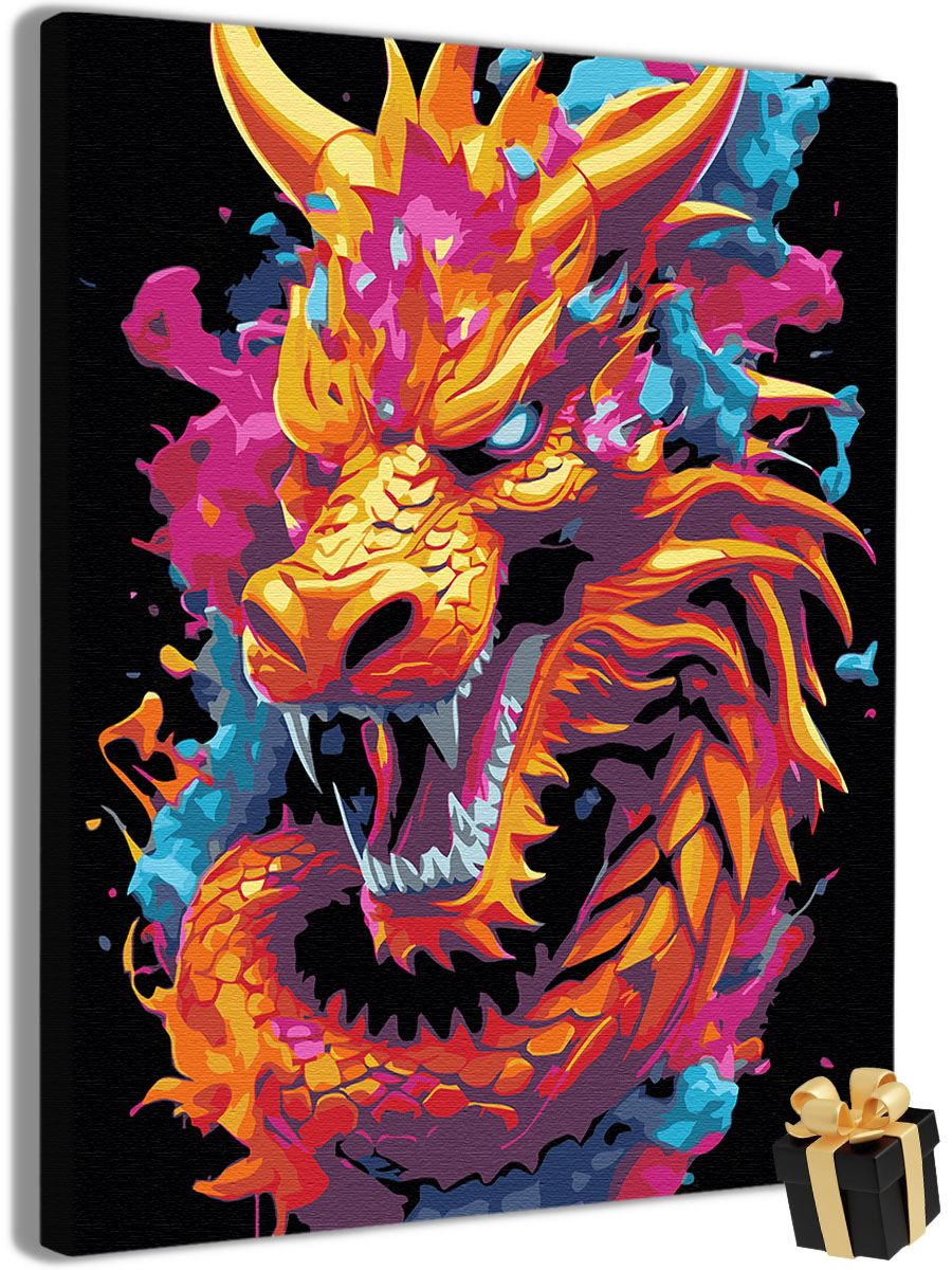 Картина по номерам Арт-студия Unicorn Цветной дракон N-2857 40x50 см