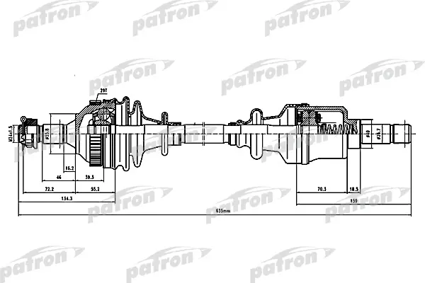 

Приводной вал PATRON PDS1136
