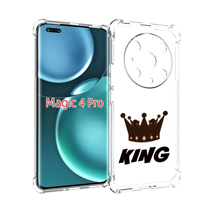 

Чехол MyPads корона-короля-черный для Honor Magic4 Pro, Прозрачный, Tocco